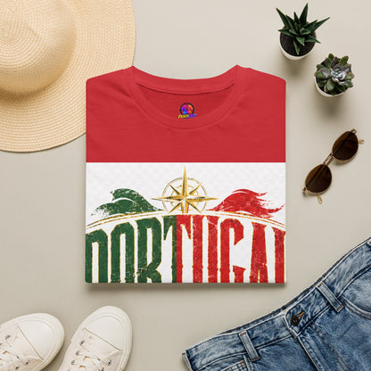 Portugal Vintage Compass T-Shirt — Retro Portuguese Flag Travel Tee