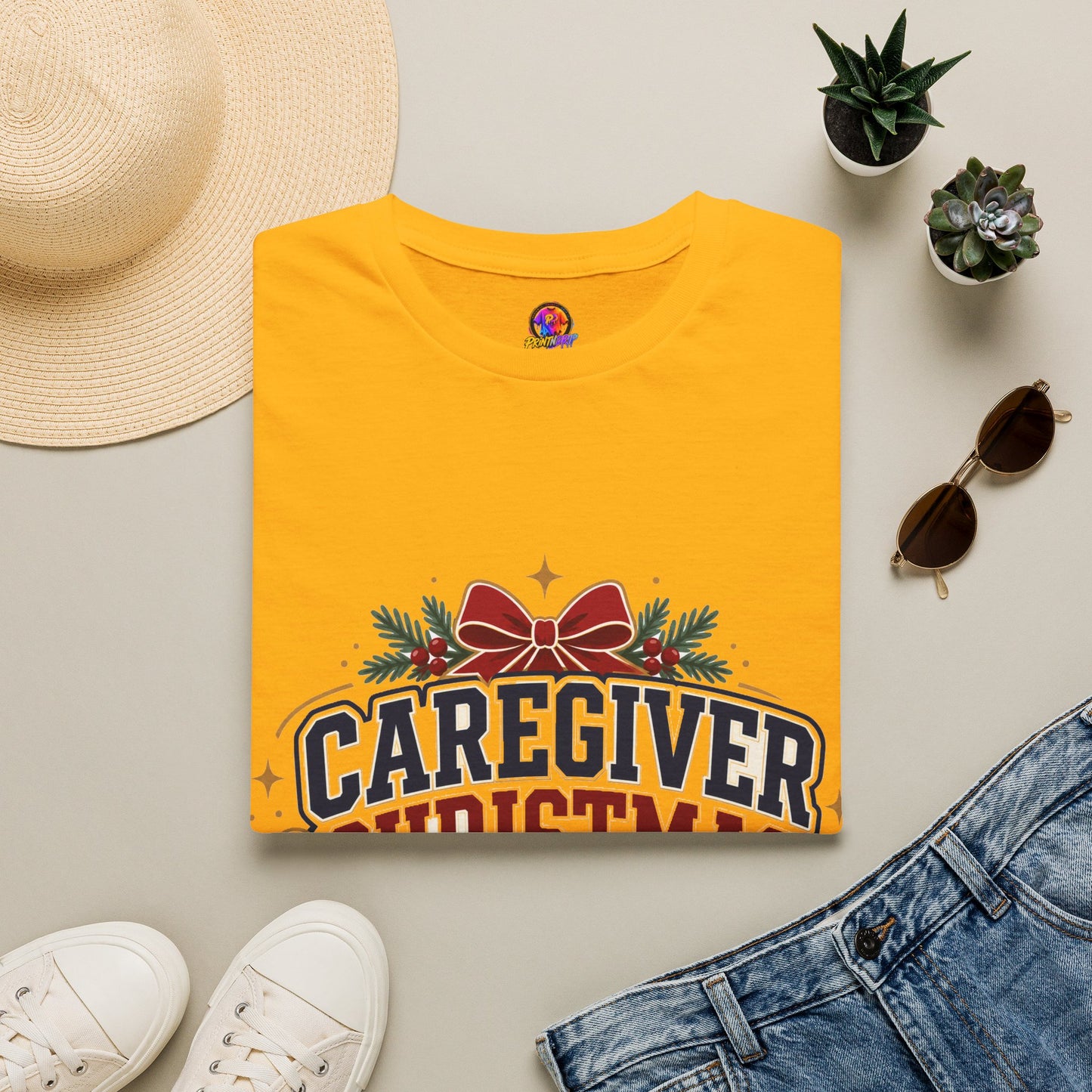 Caregiver Christmas Crew T-Shirt — Holiday Nurse & Caregiver Gift