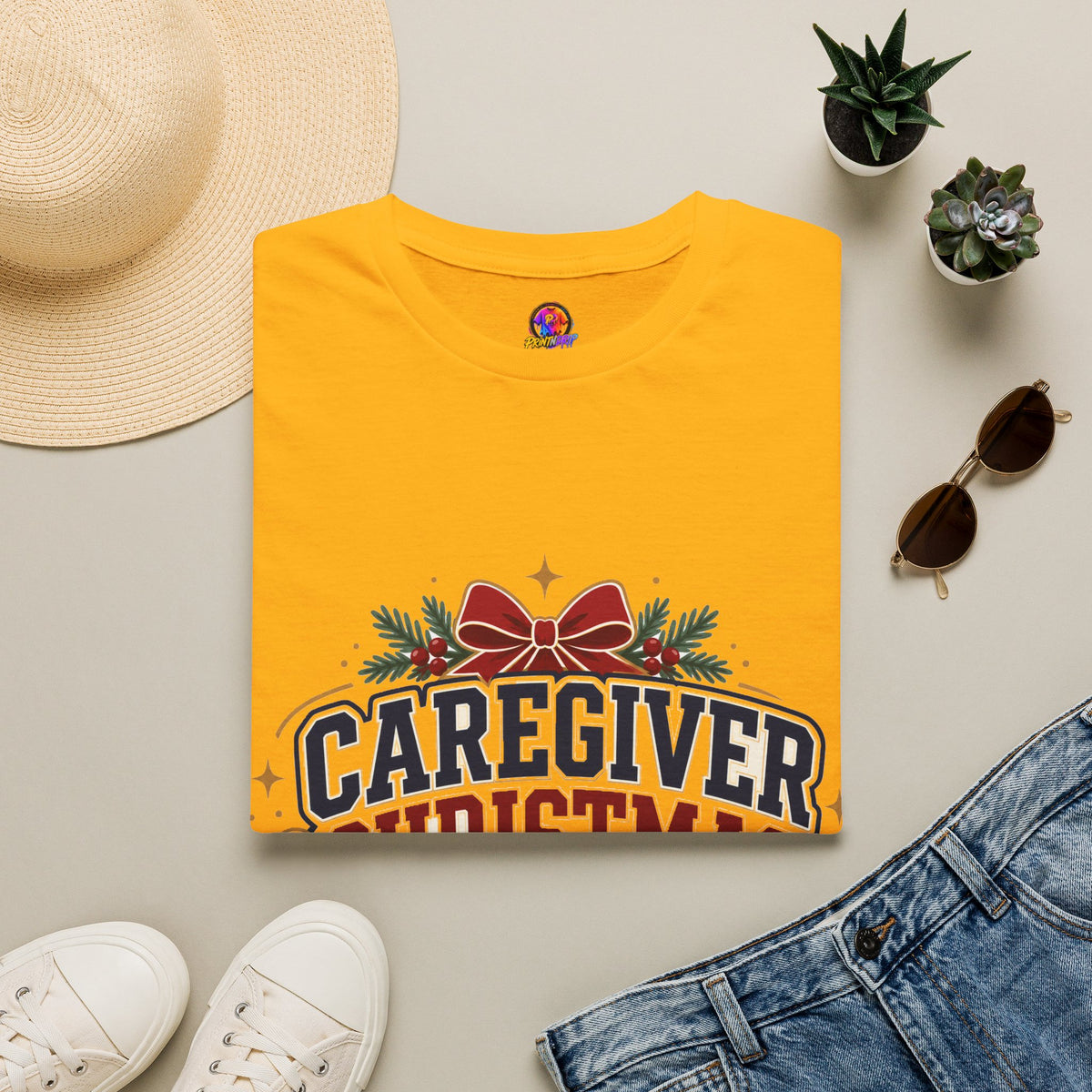 Caregiver Christmas Crew T-Shirt — Holiday Nurse & Caregiver Gift