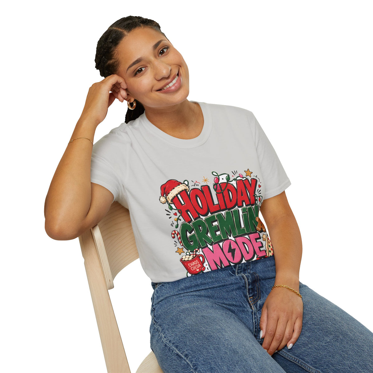 Holiday Gremlin Mode T-Shirt — Christmas Cute Festive Graphic Tee
