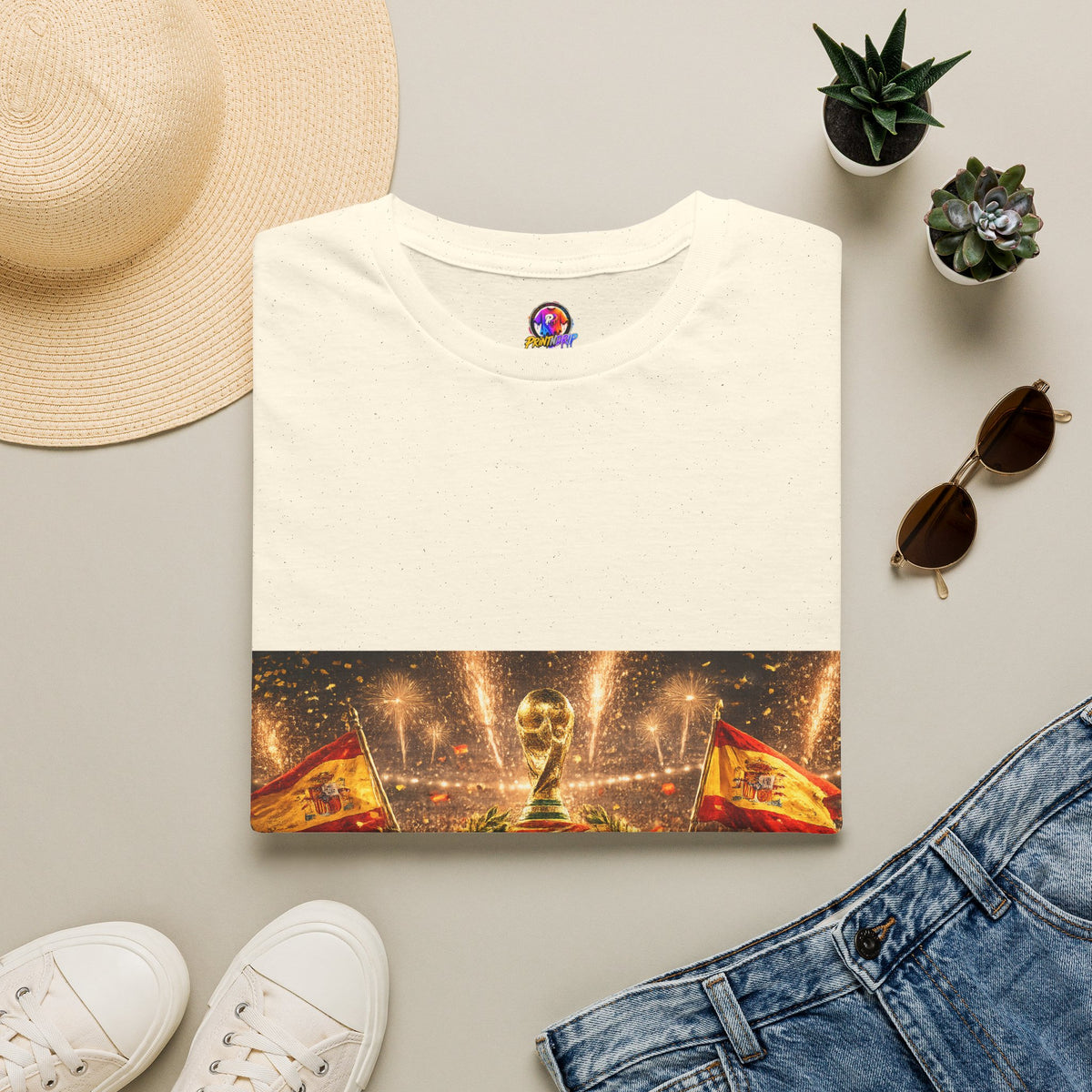 World Cup Champions T-Shirt — Spanish Football Victory Design
