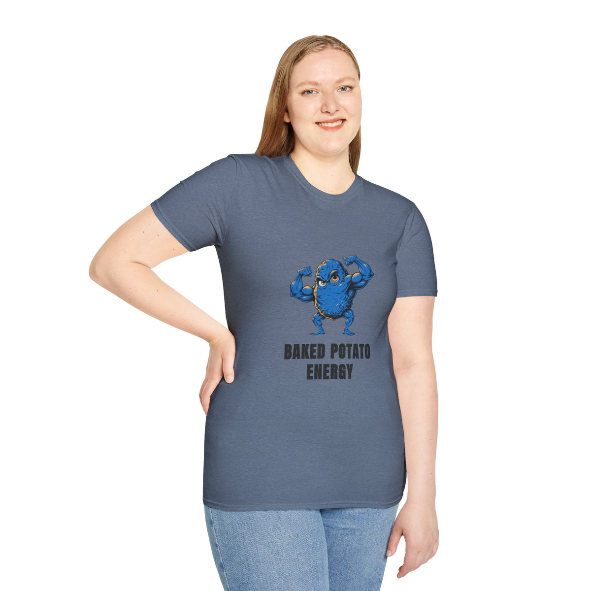 Baked Potato Energy T-Shirt — Funny Muscular Potato Graphic Tee - Trending Now - August 2026