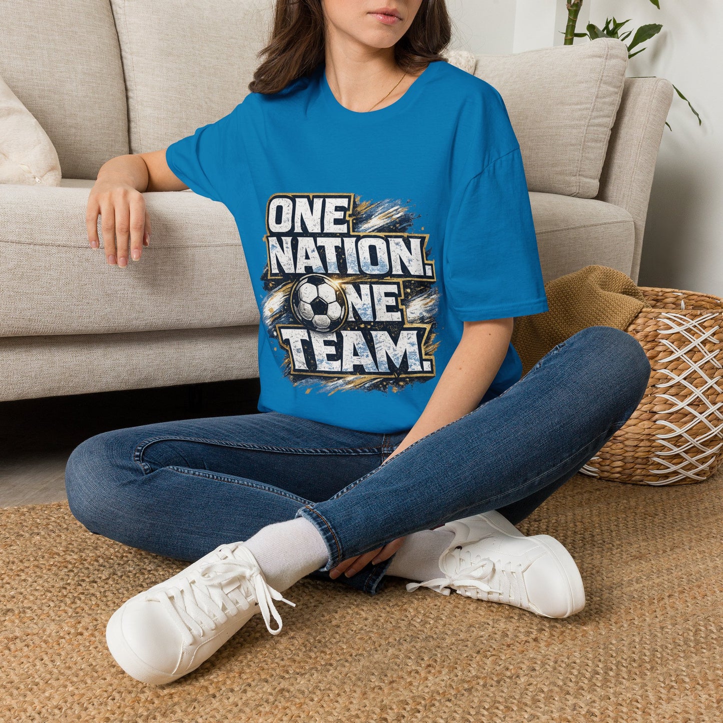 One Nation One Team Soccer T-Shirt — Supportive Fan Tee