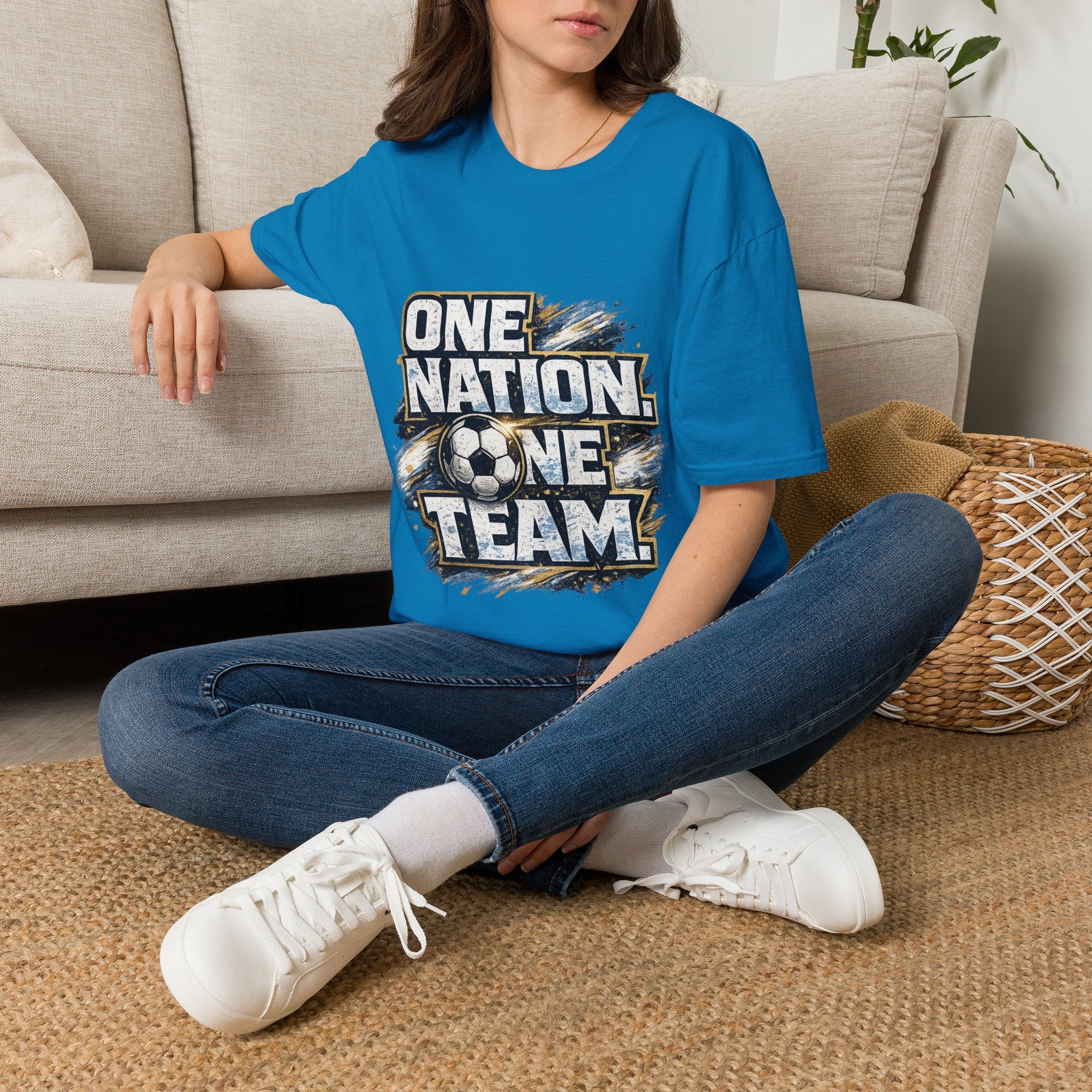 One Nation One Team Soccer T-Shirt — Supportive Fan Tee