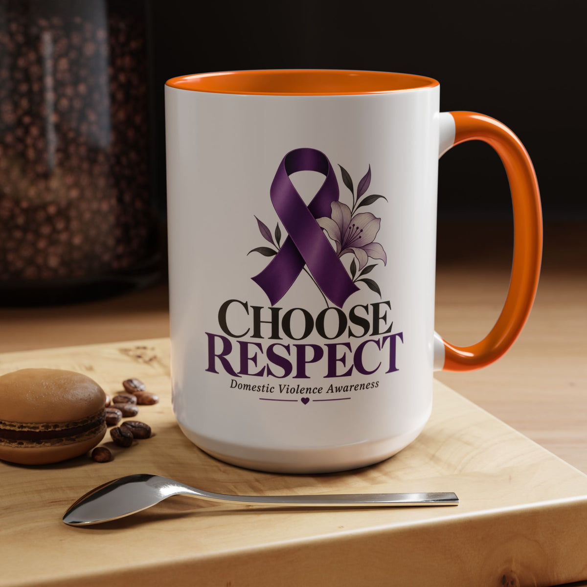 Choose Respect - Domestic Violence Awareness Coffee Mug (Accent, 11/15oz)