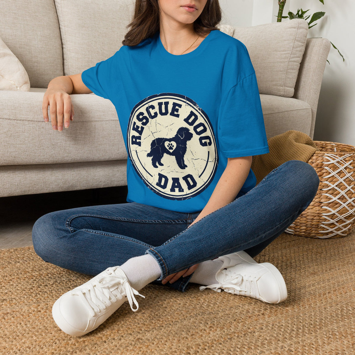 Rescue Dog Dad T-Shirt – Vintage Shelter Pup Support Tee