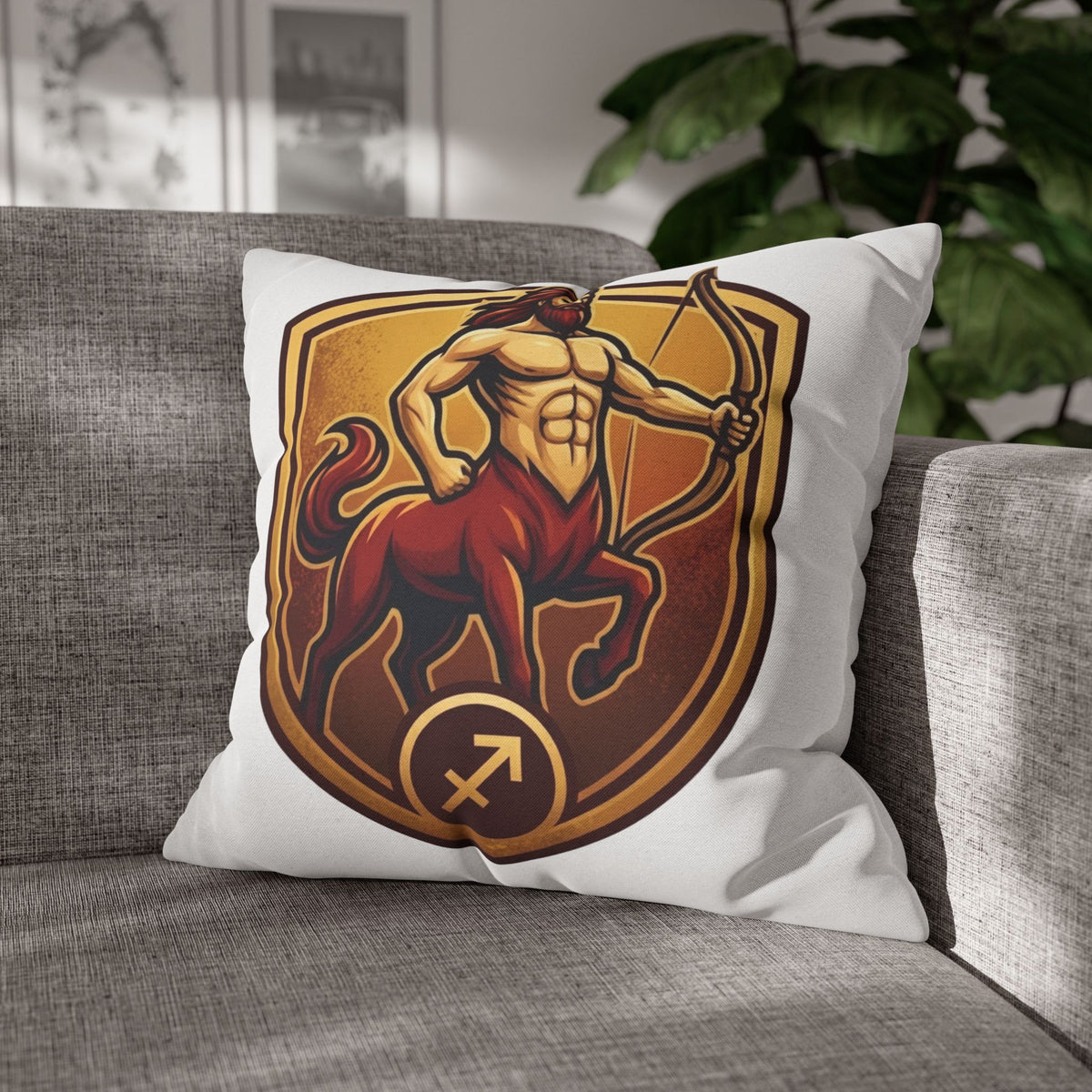 Sagittarius Centaur Zodiac Pillowcase — Archer Constellation Decorative Cushion