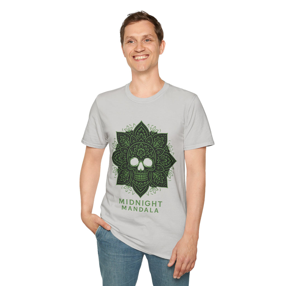 Mandala Skull T-Shirt — Midnight Mandala Floral Skull Tee - Trending Now - August 2026
