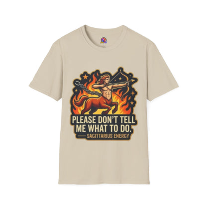 Sagittarius Archer T-Shirt — "Please Don't Tell Me What To Do" Zodiac Graphic