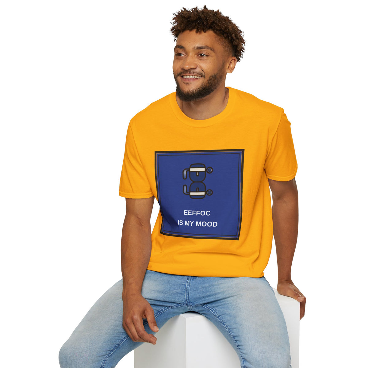 T‑Shirt — 'BeeFoc Is My Mood' Blue Robot Graphic Tee - Trending Now - August 2026