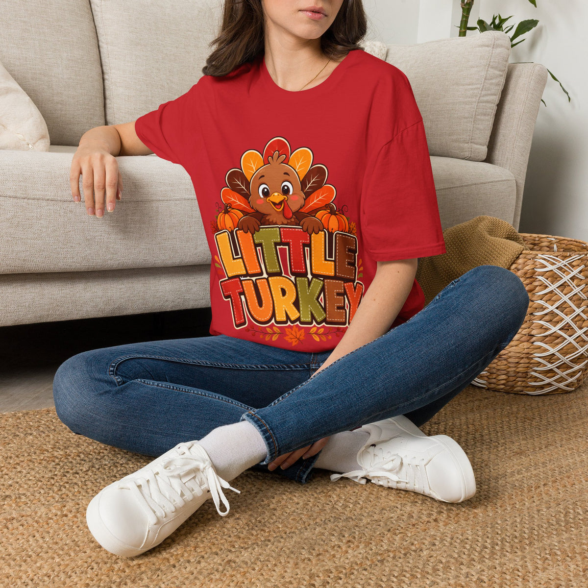 Thanksgiving T-Shirt Little Turkey T‑Shirt – Cute Thanksgiving Kids & Family Tee