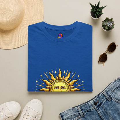 Argentina Sun Face Soccer T-Shirt — Retro Celestial Football Tee