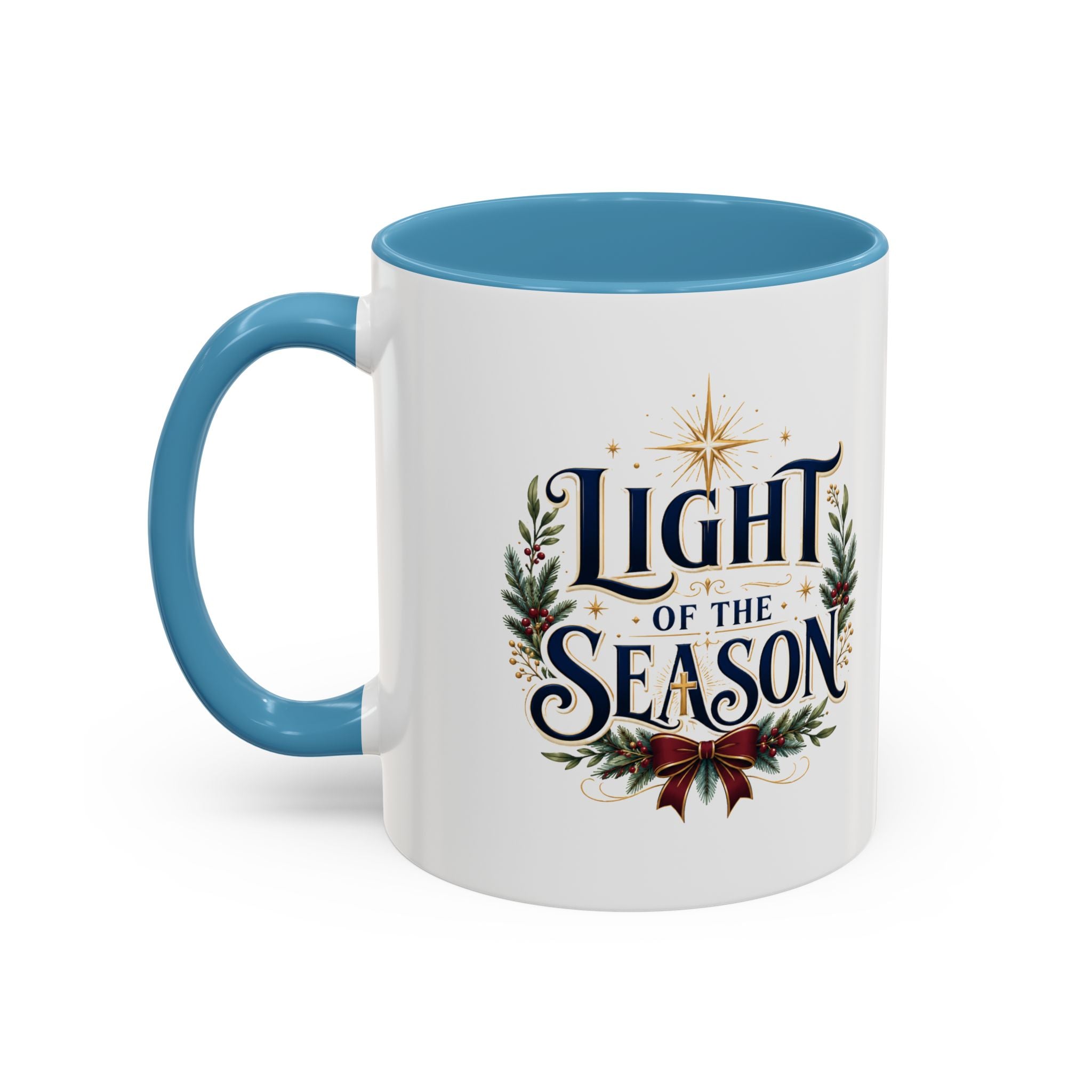 Christmas Light of the Season Accent Coffee Mug — Holiday Christmas Tea Cup