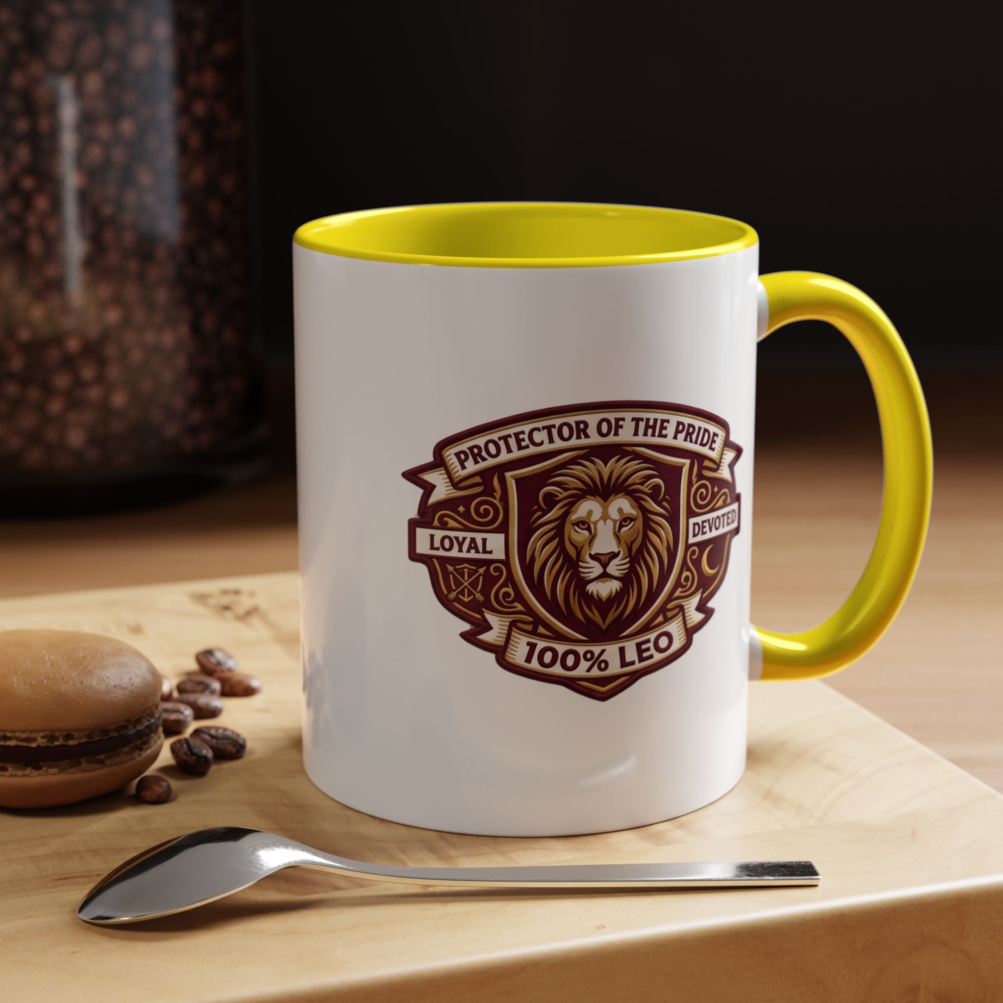 Leo Zodiac Coffee Mug — "Protector of the Pride" Lion Design (11/15 oz)