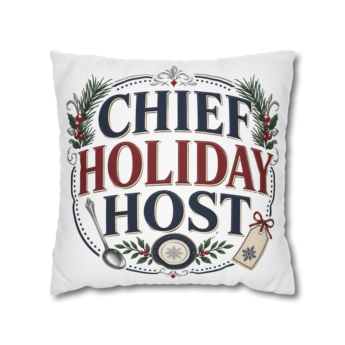 Christmas Chief Holiday Host Decorative Pillowcase