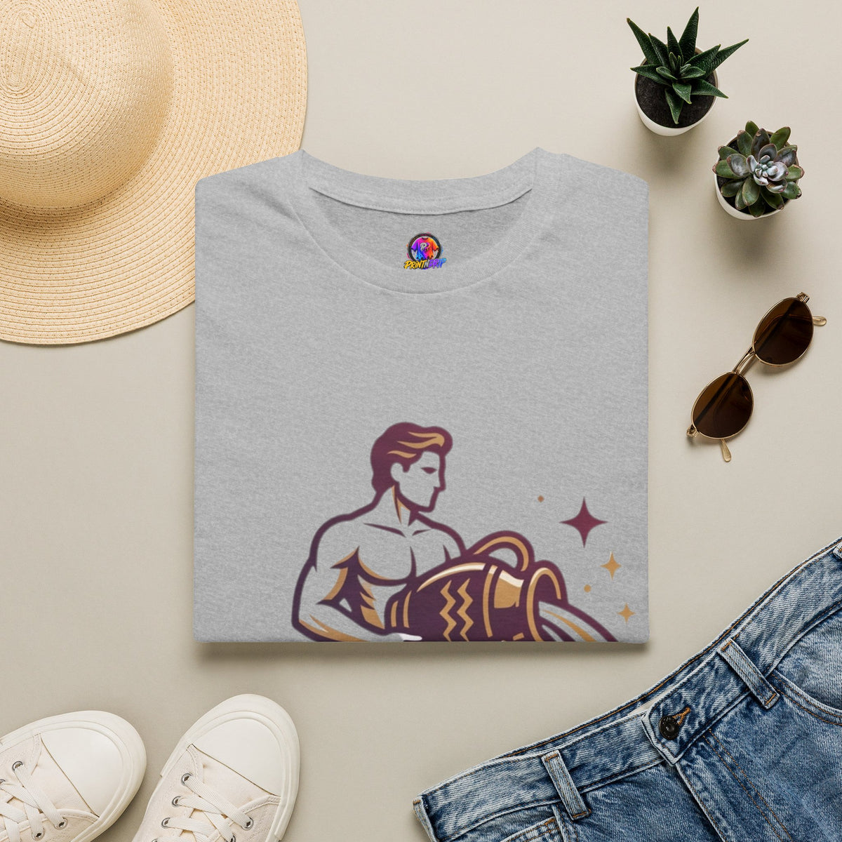 Aquarius Zodiac T-Shirt — Water Bearer Astrology Tee