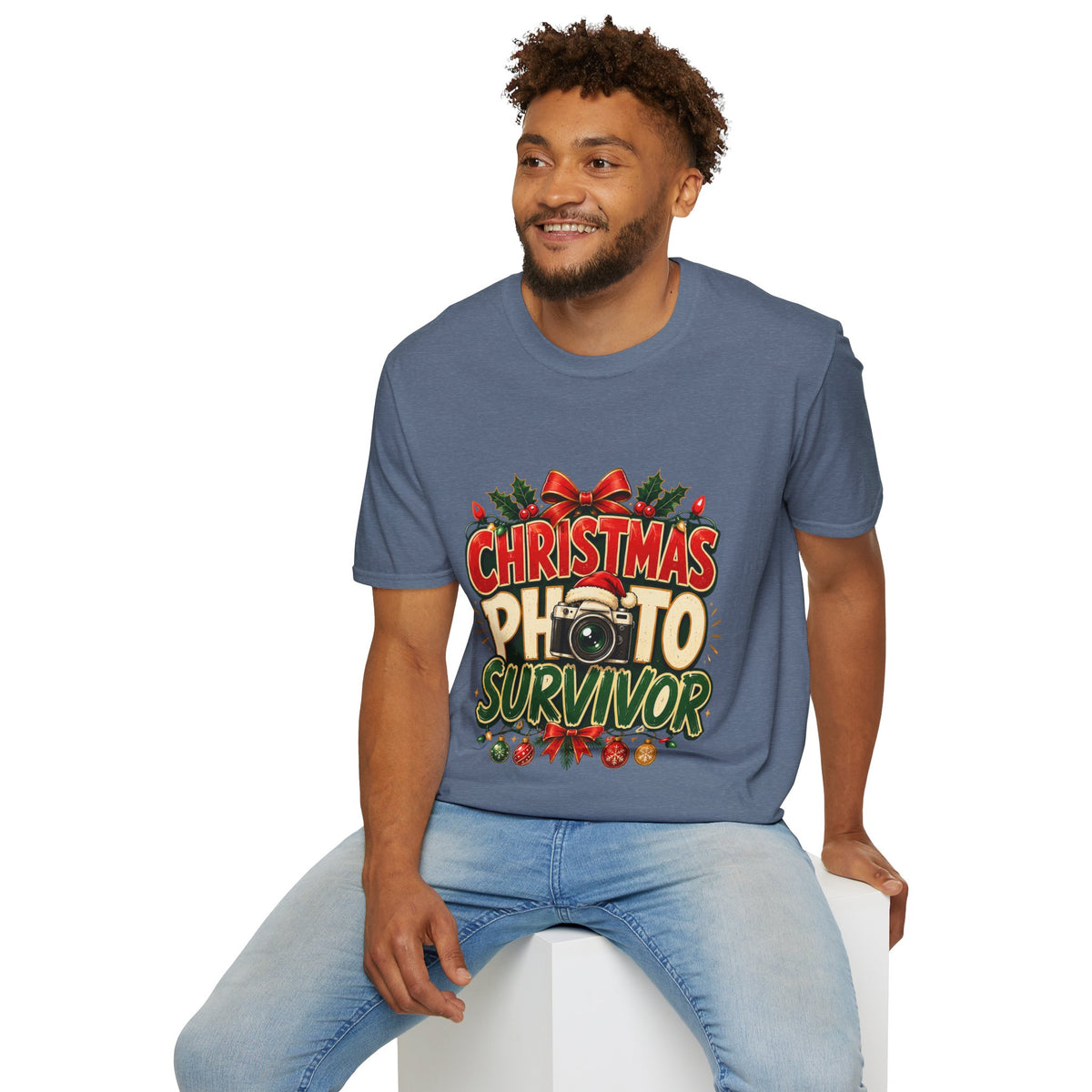 Christmas Photo Survivor T-Shirt — Funny Holiday Graphic Tee