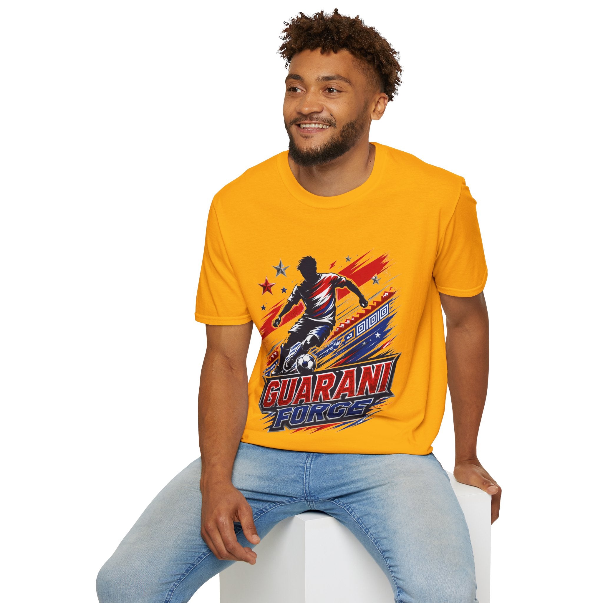 Paraguay Guarani Force Soccer T-Shirt — Red, White & Blue Futbol Fan Tee