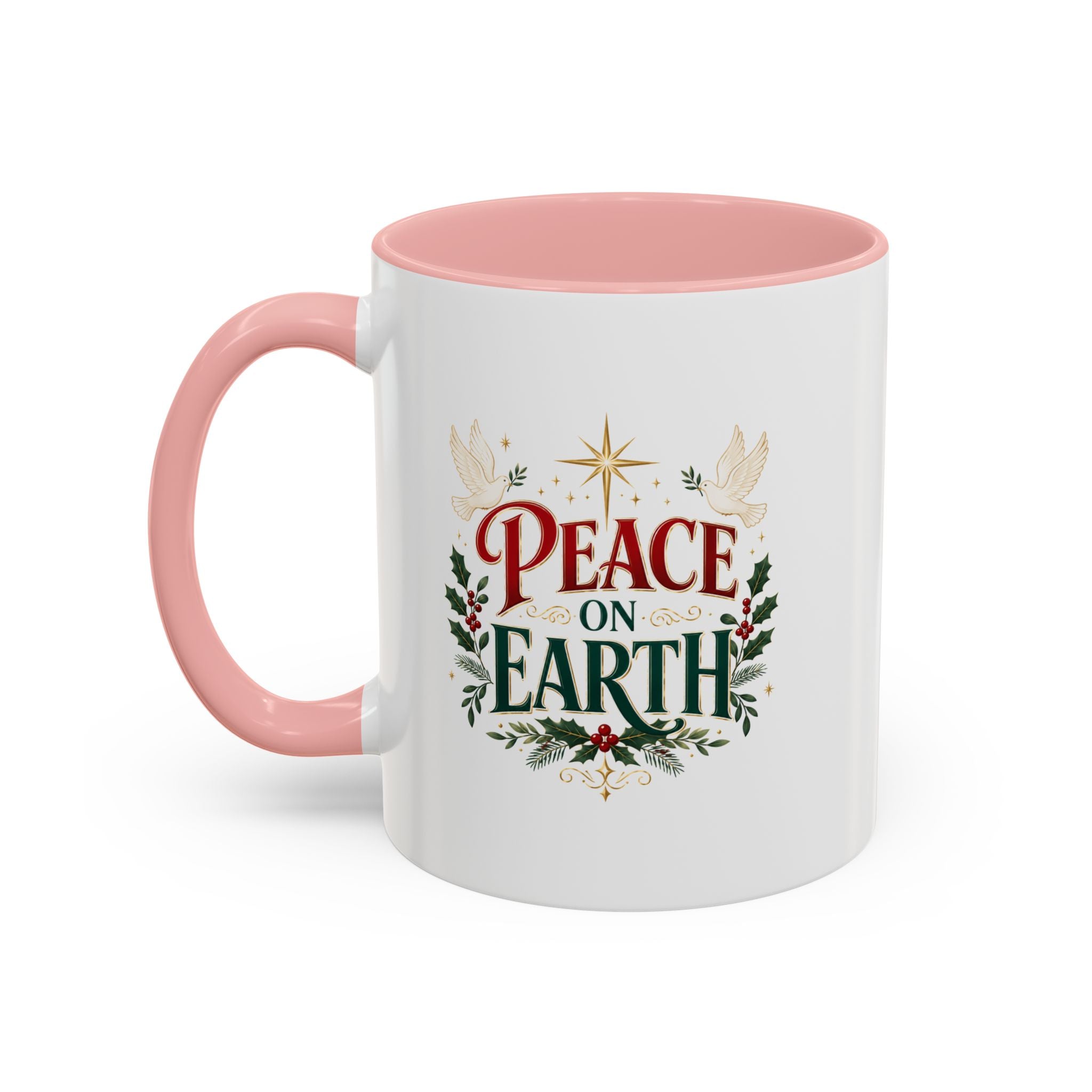 Peace on Earth Coffee Mug — Holiday Christmas Accent Mug