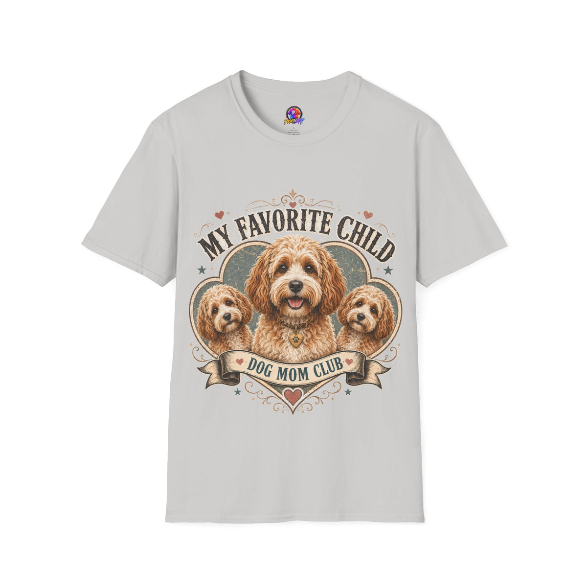 Dog Mom T-Shirt — "My Favorite Child" Cavalier Love Graphic Tee