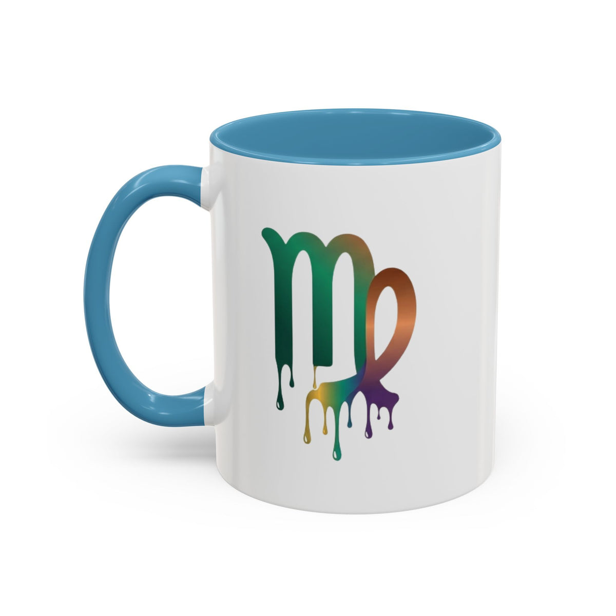 Virgo Zodiac Virgo Drip Accent Coffee Mug — Colorful Zodiac Astrology Gift
