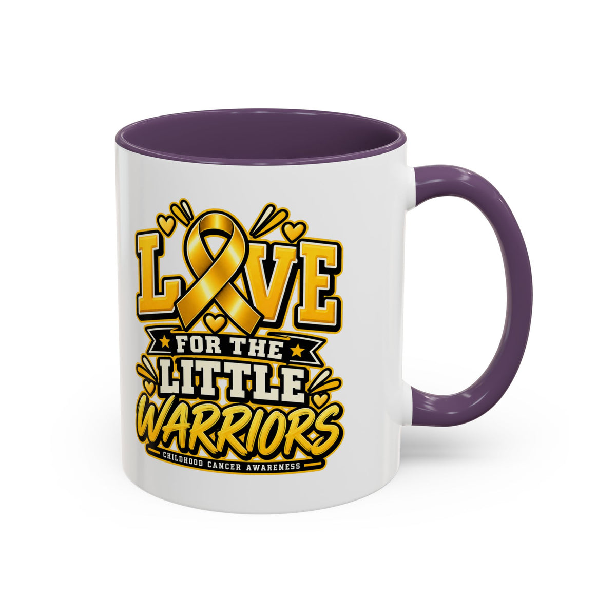 Coffee Mug — "Love for the Little Warriors" Childhood Cancer Awareness Accent Mug