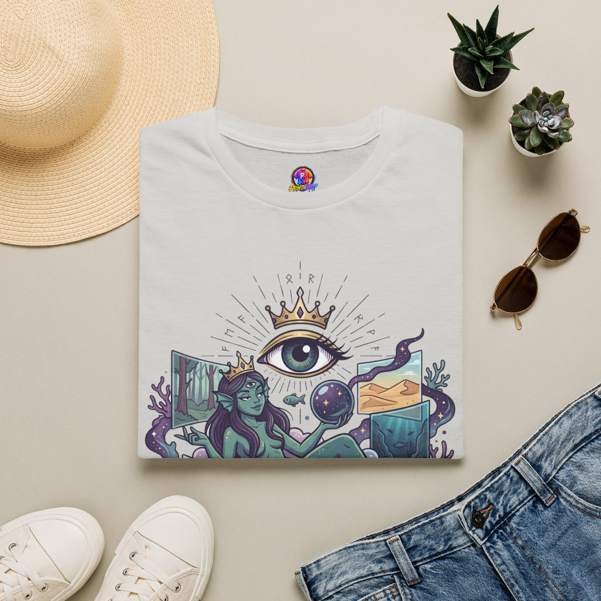 Pisces Mystic Tee — "Reality is optional for a Pisces" Astrological Graphic T-Shirt