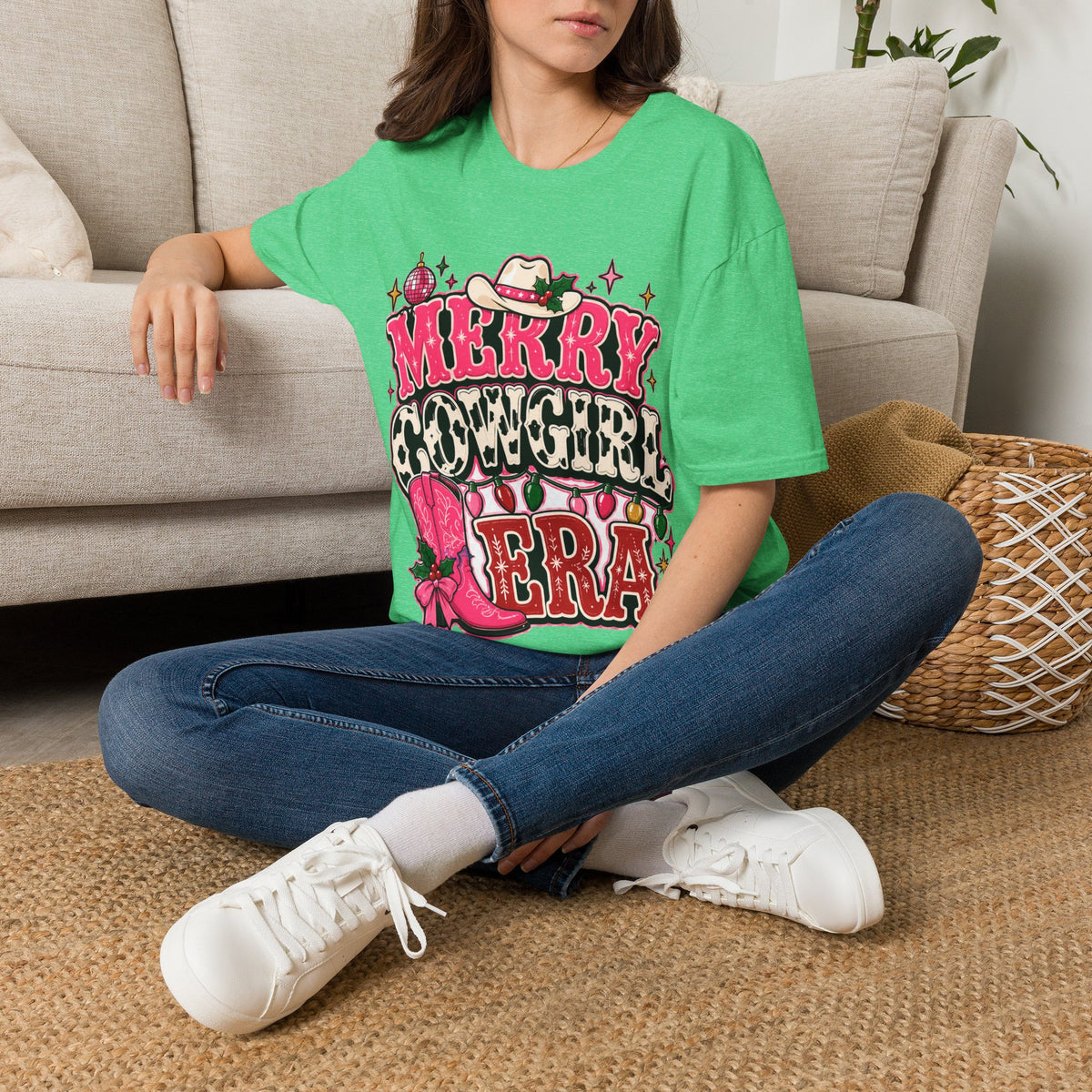 Merry Cowgirl Christmas T-Shirt