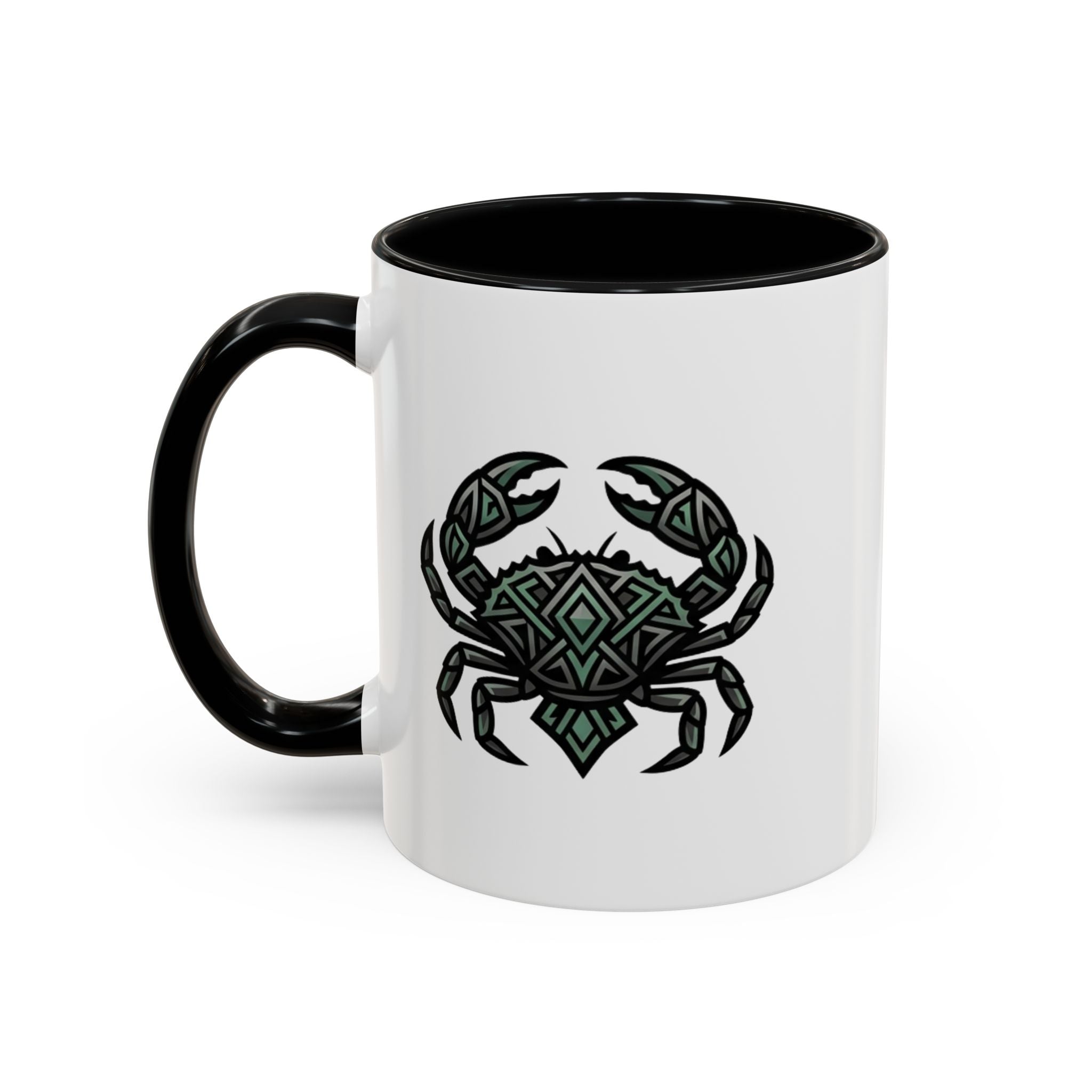 Cancer Zodiac Coffee Mug — Geometric Crab Accent Mug