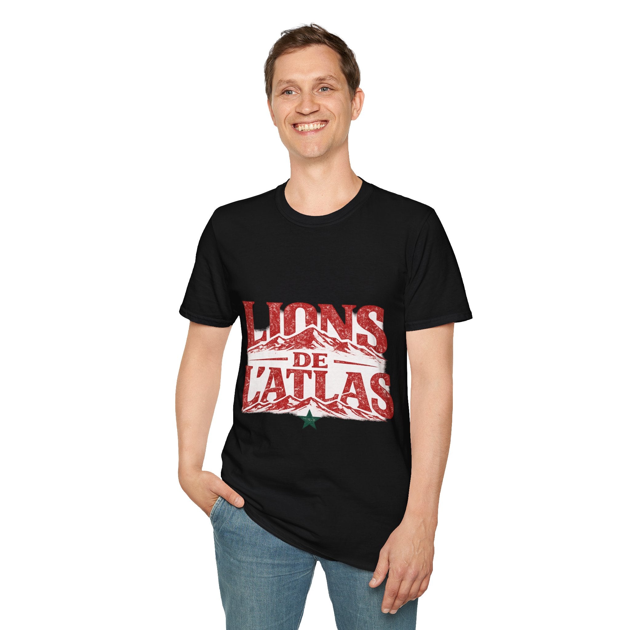 Morocco Lions de Atlas T-Shirt — Vintage Moroccan Atlas Mountain Graphic Tee