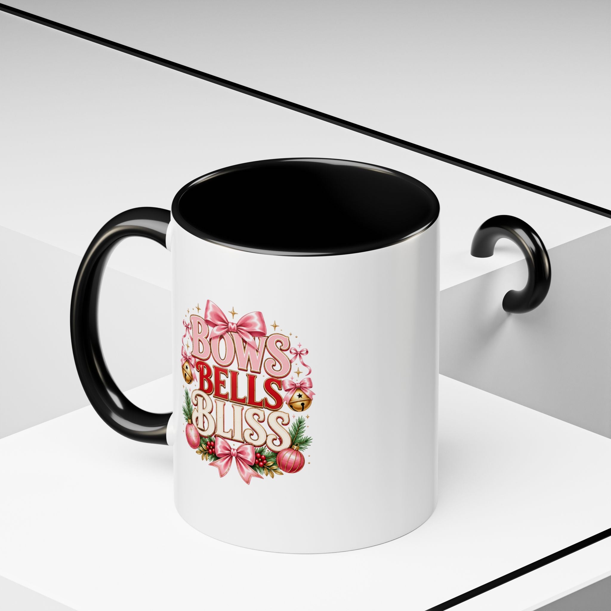Bows Bells Bliss Christmas Accent Coffee Mug