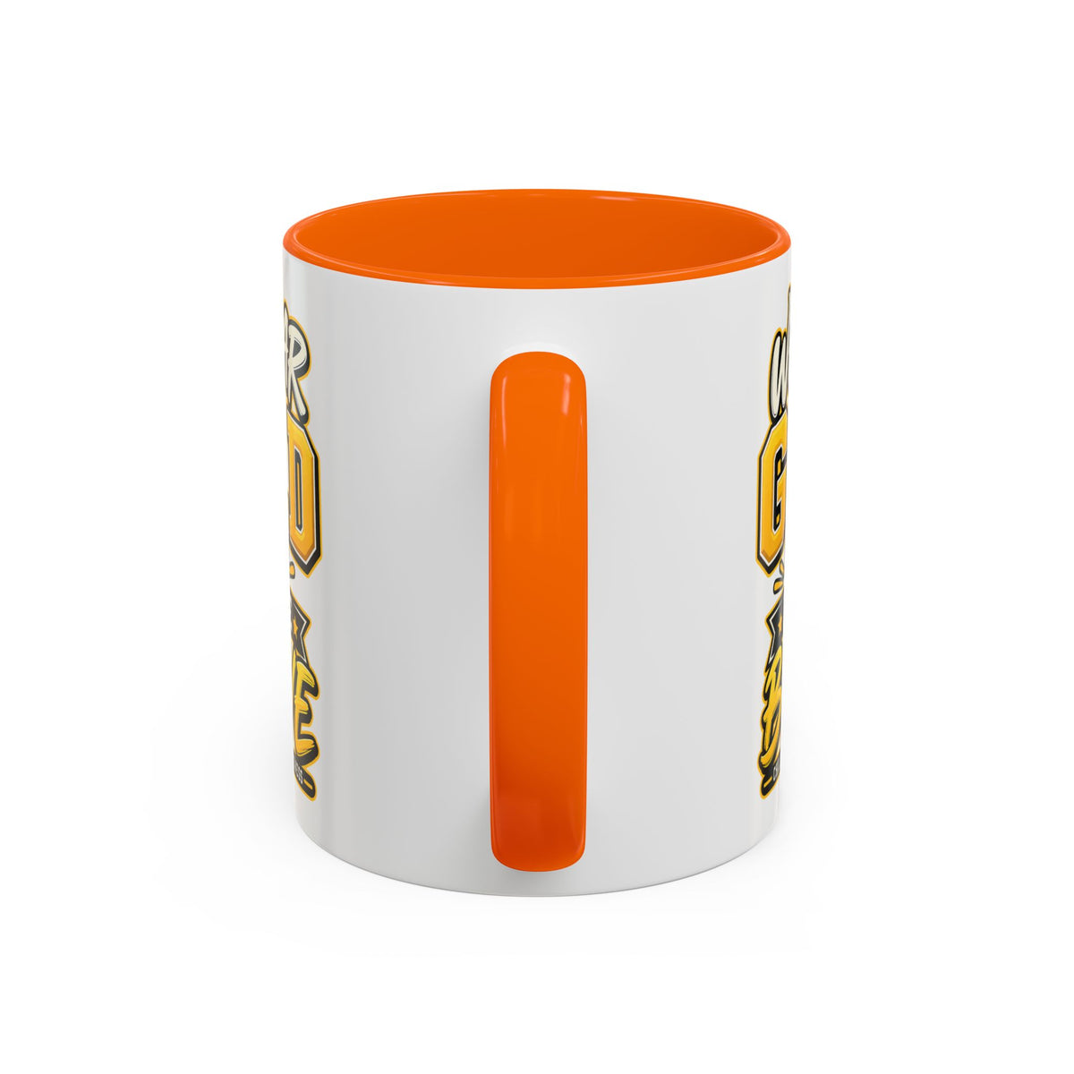 Childhood Cancer Awareness Accent Coffee Mug – "We Wear Gold for the Brave" (11/15 oz)