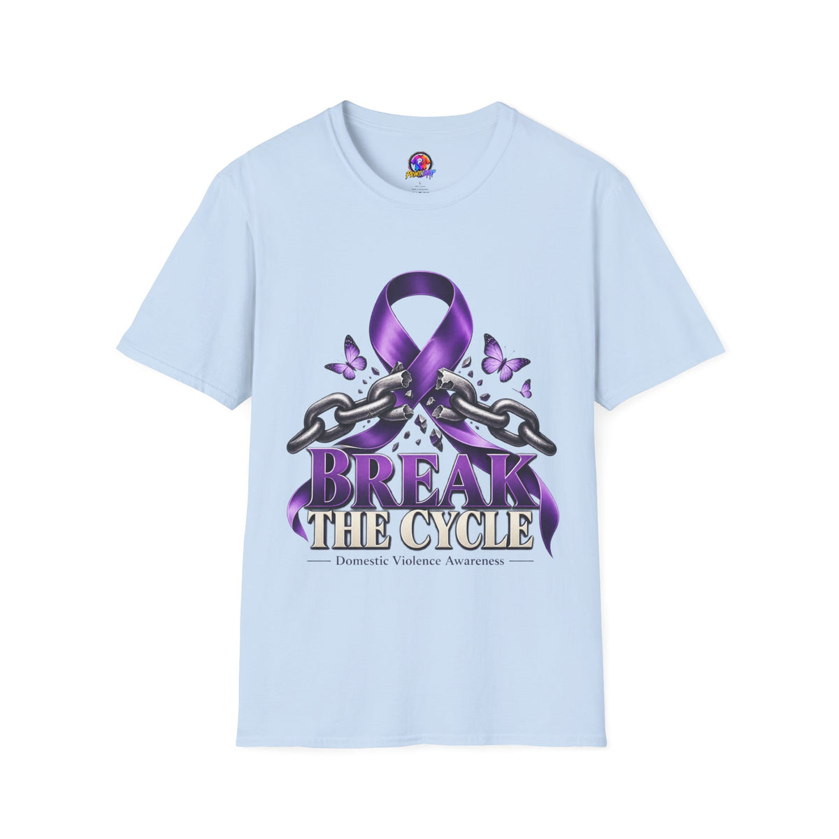 Break The Cycle Purple Ribbon T-Shirt — Domestic Violence Awareness Tee
