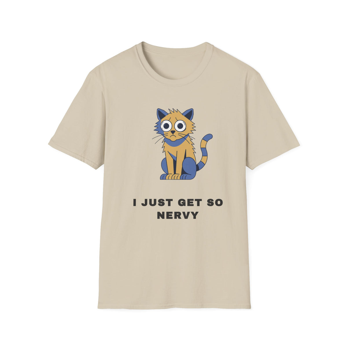 I Just Get So Nervy Cat T-Shirt — Cute Anxious Cat Graphic Tee - Trending Now - September 2026