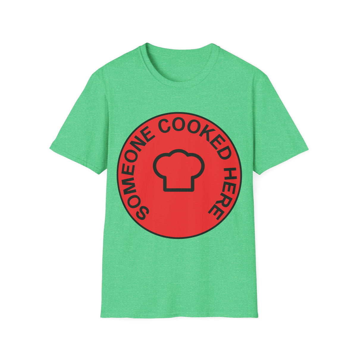 Someone Cooked Here Red Badge Tee - Funny Retro Chef Graphic T-Shirt - Trending Now - September 2026