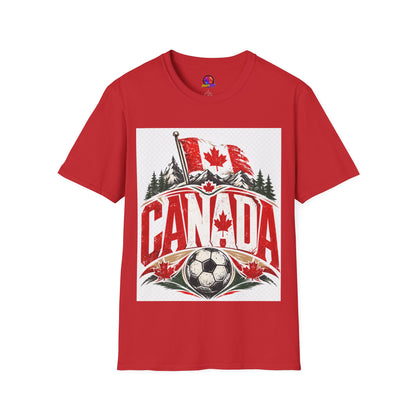 Canada Soccer T‑Shirt — Canadian Flag & Maple Leaf Crest