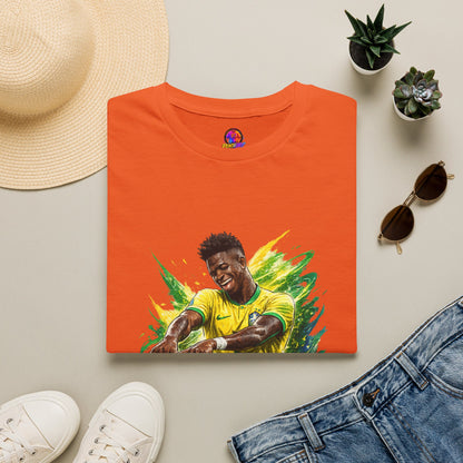Brazil  Soccer Celebration T-Shirt — Brazilian Football Player Artwork