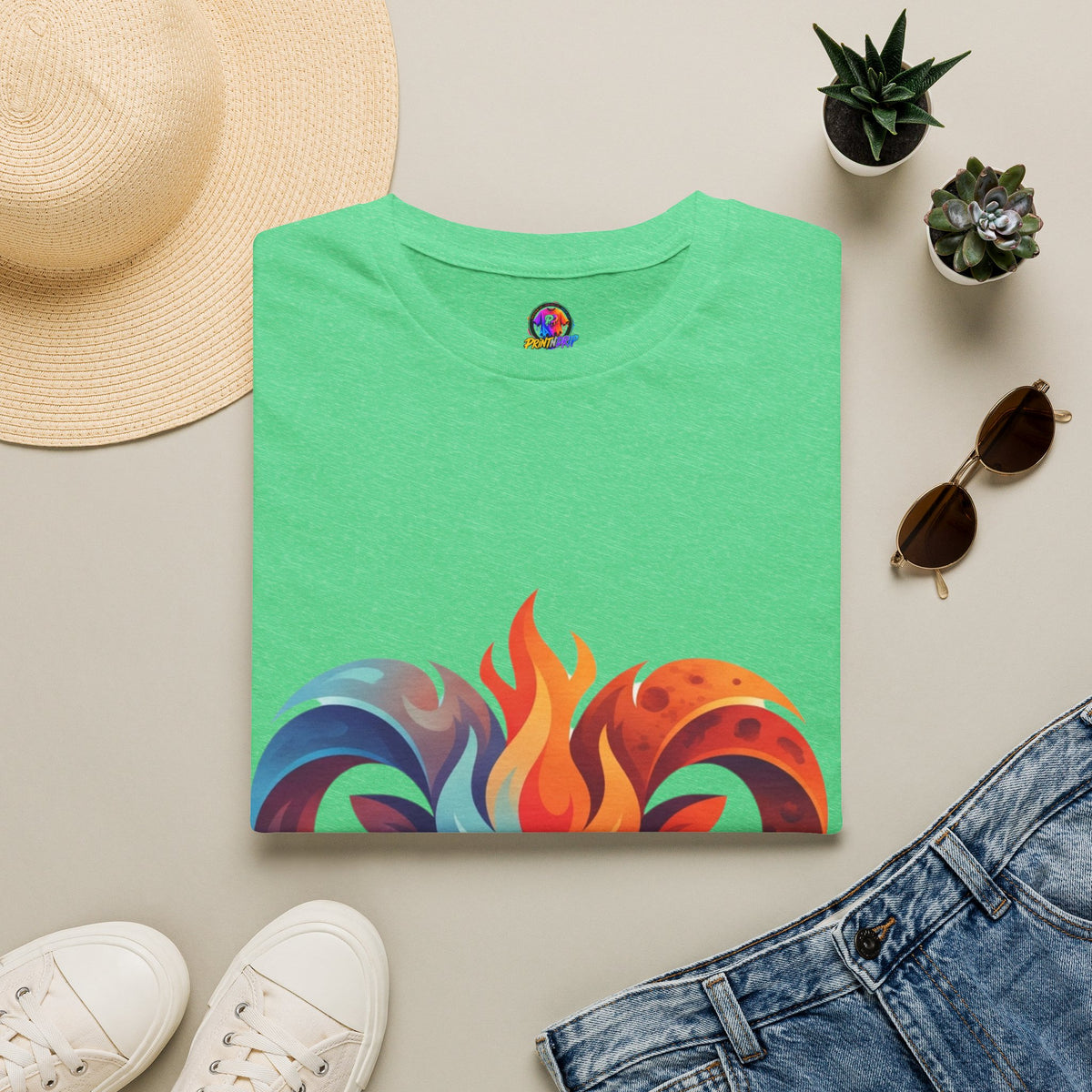 Aries Zodiac Ram Head Flame Graphic T-Shirt — Bold Aries Zodiac Tee