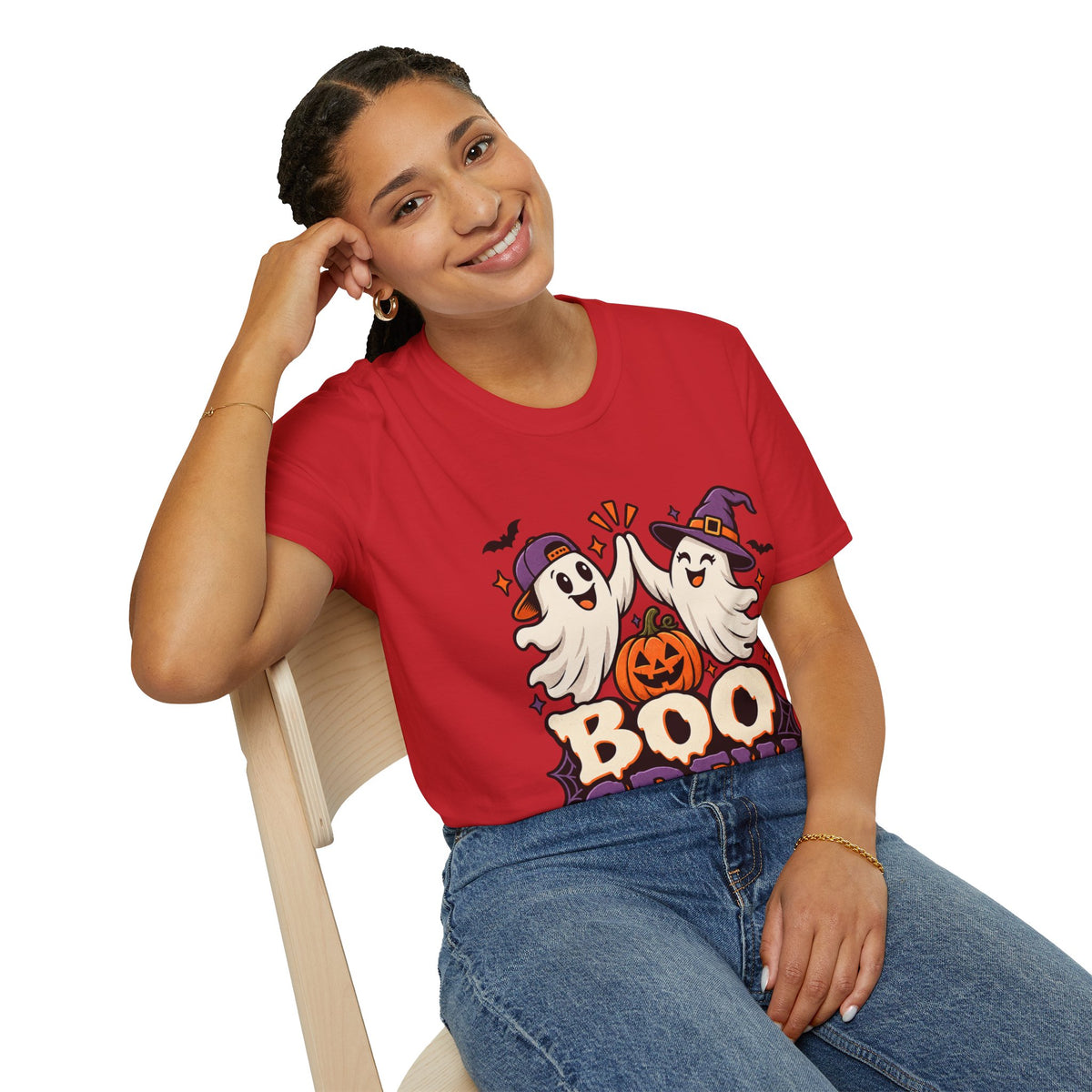 Boo Crew Halloween T-Shirt — Cute Ghosts & Pumpkin Graphic