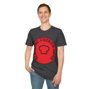 Someone Cooked Here Red Badge Tee - Funny Retro Chef Graphic T-Shirt - Trending Now - September 2026