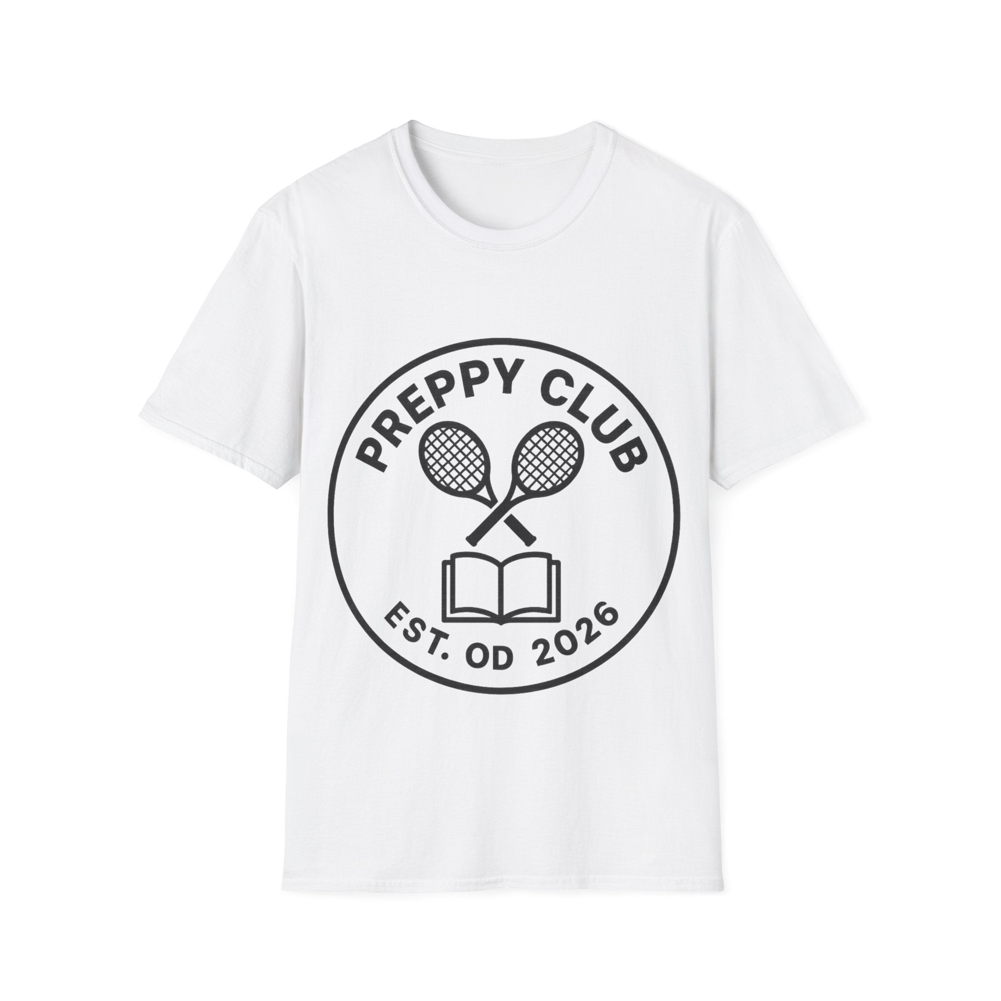 Preppy Club Tennis T‑Shirt — 'Preppy Club' Logo Tee (Est. 2026) - Trending Now - August 2026 Trends - Everyday Sporty T-shirt