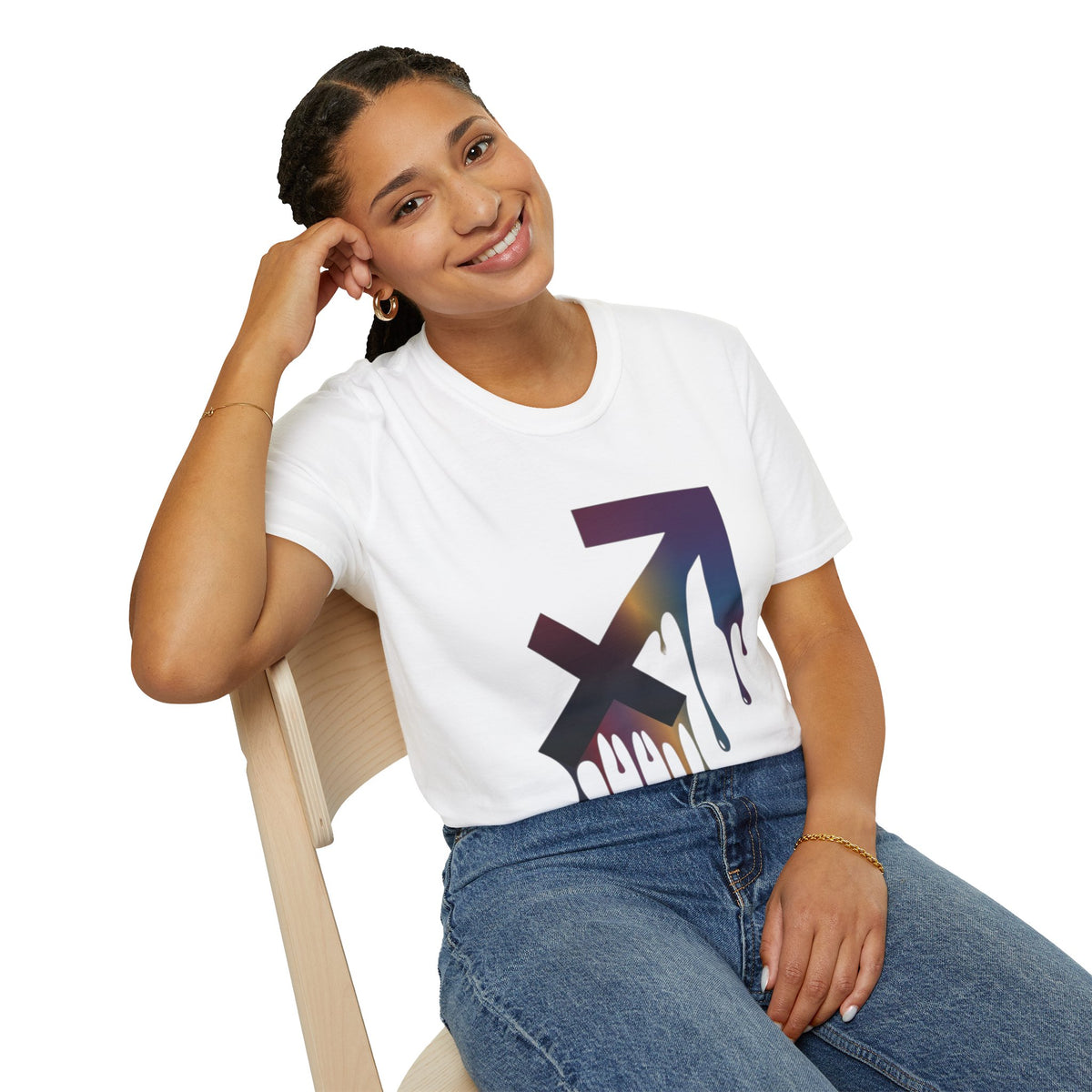 Sagittarius Drip T-Shirt — Gradient Astrological Arrow Tee