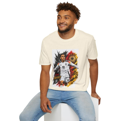 Germany Soccer Player Graphic T-Shirt — Jamal Musiala Germany Jersey Design