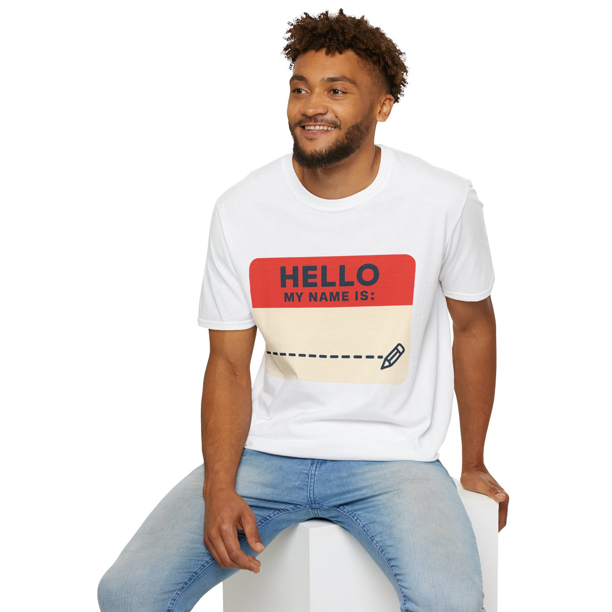 Hello My Name Is Name Tag T-Shirt — Funny Novelty Graphic Tee - Trending Now - August 2026