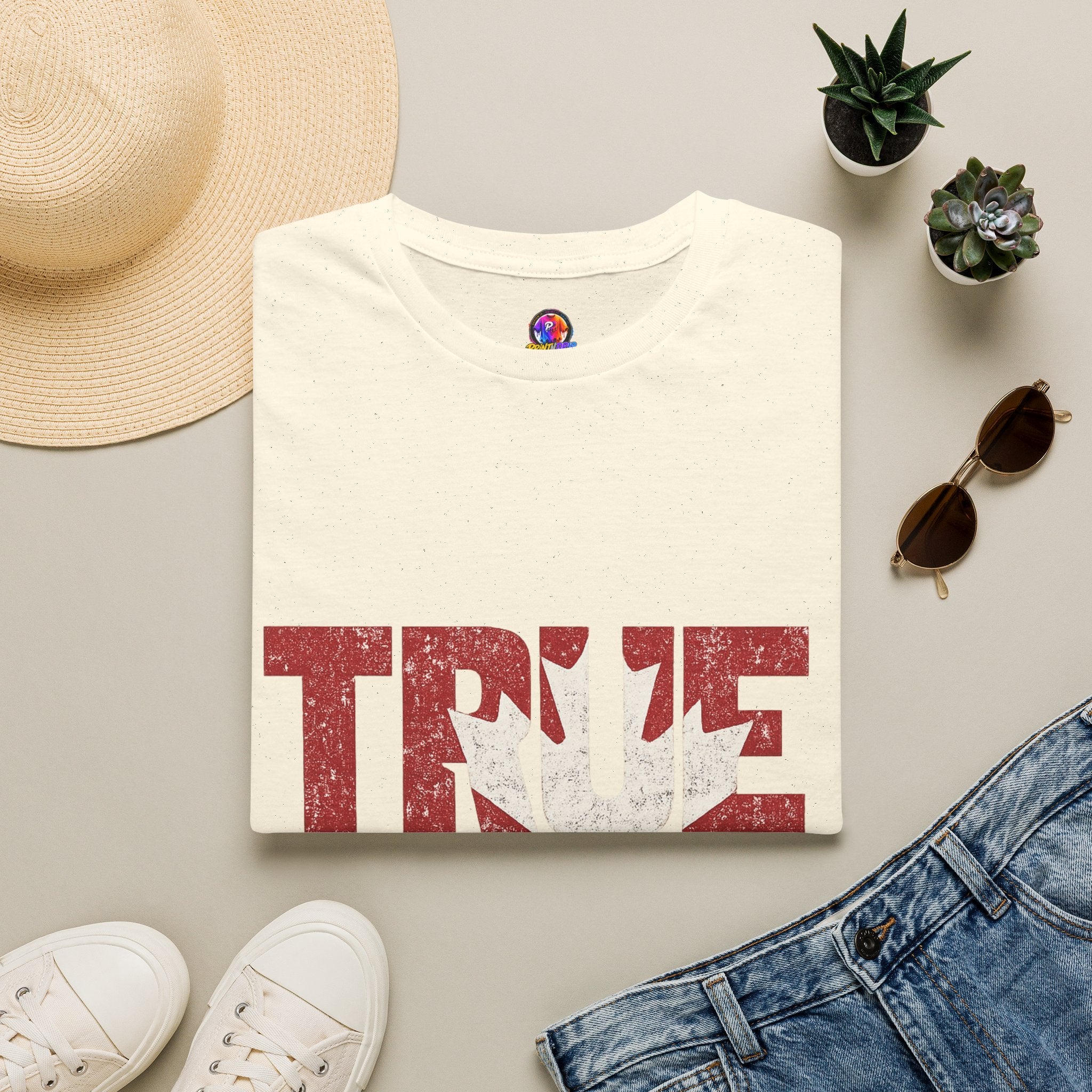 Canada True North Football T-Shirt — Vintage Canadian Leafs Sports Tee