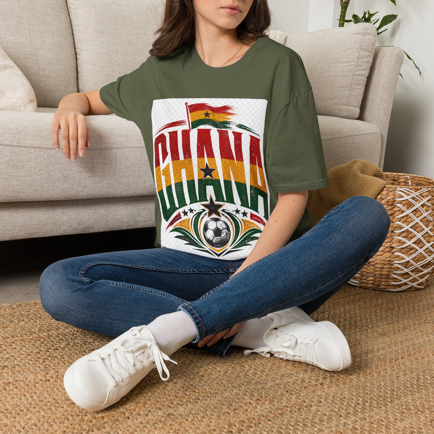 Ghana Flag Soccer T-Shirt — Retro Ghana Pride Football Tee