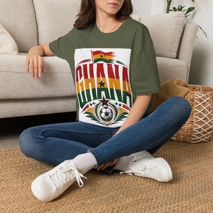 Ghana Flag Soccer T-Shirt — Retro Ghana Pride Football Tee