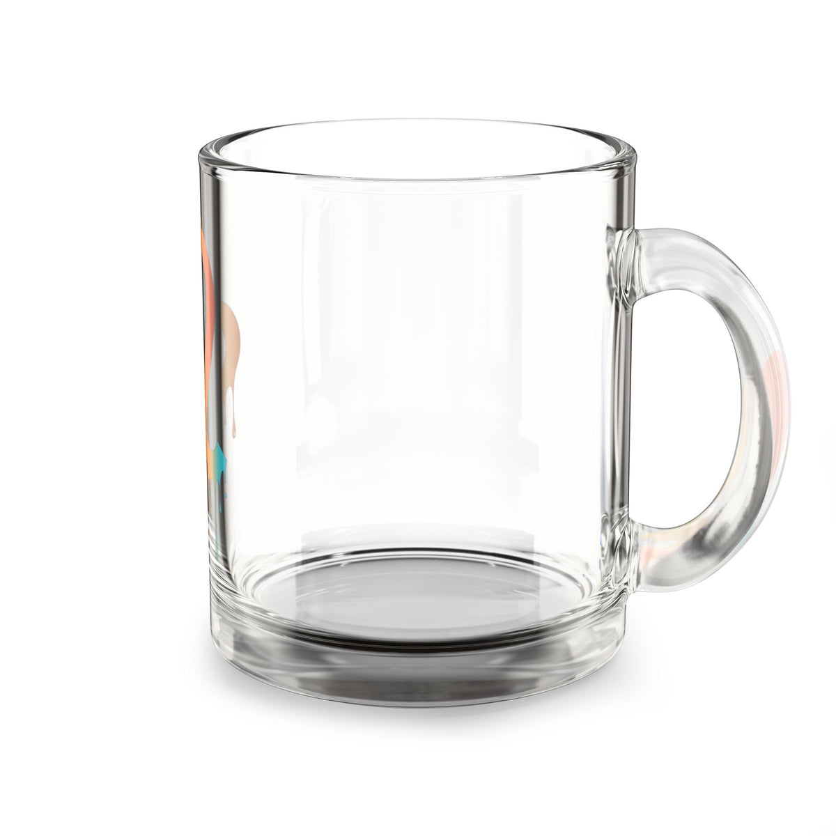 Leo Zodiac Glass Mug — Colorful Drip Horoscope Coffee Cup (10oz)