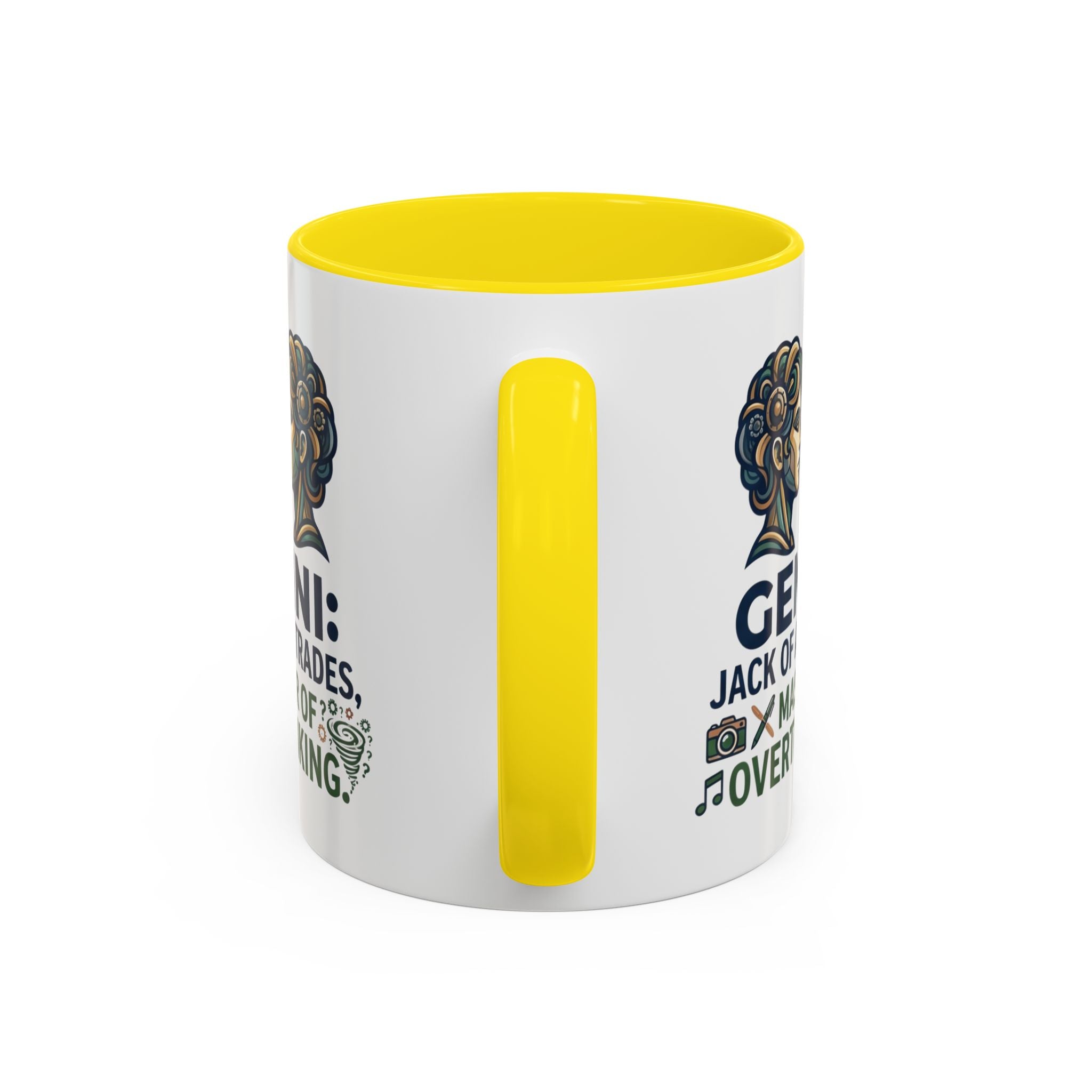 Gemini Coffee Mug – “Jack of All Trades, Master of Overthinking” Zodiac Accent Mug