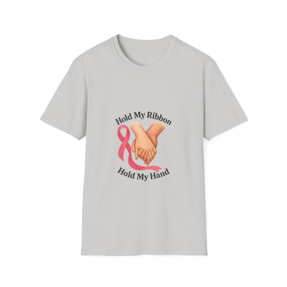 Breast Cancer Support T-Shirt — “Hold My Ribbon Hold My Hand” - Trending Now - October 2026